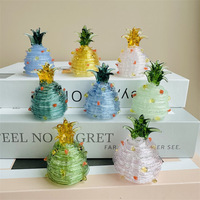 Nouvelle Production Arbre de Noël Artificiel Ananas en Verre Décoration Maison Cadeau d'Anniversaire Artisanat Décoratif