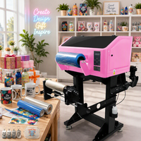 Impresora UV DTF Rosa A3 EraSmart con Barniz, Software Gratuito para Imprimir en Botellas, Bolígrafos, Fundas de Teléfono, Envolturas de Tazas, Impresora UV DTF A3