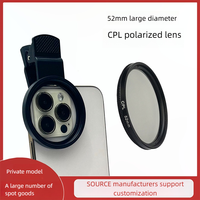 Le filtre de photographie de téléphone portable Cpl de 52mm peut être personnalisé en taille ou en emballage, pince à fil métallique de haute qualité