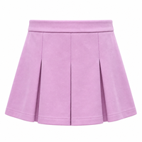 Ensemble de costume western rose pour filles, tissu extensible quadridirectionnel, veste et jupe plissée, tenue d'été pour enfants en deux pièces