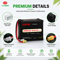 Harga Grosir Baterai Drone Ringan 12S 22000mah 44.4V Lipo Paket Baterai Drone 5C untuk Quadcopter Drone