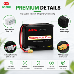 Batterie de drone légère à prix de gros 12S 22000mAh 44.4V Lipo 5C pour quadricoptère - Product Image 4