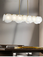 Lampe de table en albâtre extra large de style nordique, lustre en pierre naturelle espagnole de luxe pour salle à manger, cuisine, bar