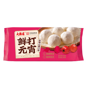 Boules de riz glutineux moelleuses au goût de rose et d'aubépine, fourrées de confiture de fruits, pour supermarchés et services de restauration - Product Image 1