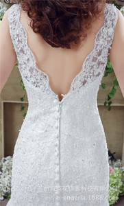 S0520N New High Quality Bride Fishtail <b>White</b> Lace Mermaid Bohemian <b>Wrap</b> Floor-Length Trailing Perspective Wedding Princess - Product Image 3
