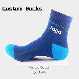 Custom Logo Crew Knitted Cotton Sports <b>Compression</b> <b>Running</b> <b>Socks</b> Breathable & Anti-Bacterial High Quality Wholesale - Product Image 1