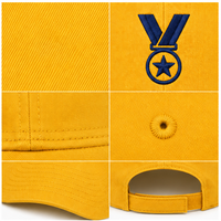 Gorra de Béisbol Promocional de 6 Paneles de Algodón de Lujo, Color Personalizado, MOQ Bajo, Directo de Fábrica, Hebilla Dorada de Cobre, Logotipo Personalizado, Estilo Deportivo
