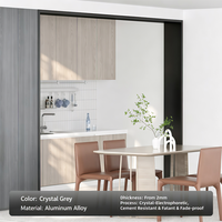 Ensemble de garnitures de portes et fenêtres en alliage d'aluminium pour l'intérieur, design moderne, installation facile pour cuisine, balcon, salle de bain et salon
