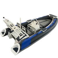 Bateau gonflable à coque en aluminium pour 12 places Bateau pneumatique semi-rigide à coque en aluminium avec moteur à vendre de weihai