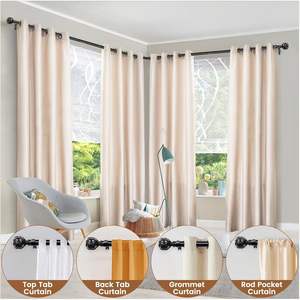 Ensemble de tringles à <span class=keywords><strong>rideaux</strong></span> extensibles en fer double sur mesure <span class=keywords><strong>rideaux</strong></span> de fenêtre en <span class=keywords><strong>PVC</strong></span> de style romain avec option de bâton et d'accessoires - Product Image 5