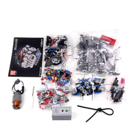 Modèle de simulation de moteur V8 LSX454 10171, jouet électronique de construction sur le thème des robots, en plastique ABS, à entraînement électrique