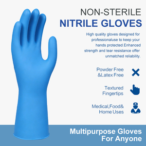 Gants en nitrile jetables sans poudre XINGYU 12 mil, 12 pouces, gants de travail alimentaires, non stériles, gants en nitrile bleus <span class=keywords><strong>pour</strong></span> la cuisine - Product Image 3