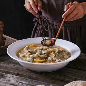 A8 Melamine Vegetable Bowl, Hotel Bowl, Fish <b>Pot</b>, Commercial Sauerkraut Fish Bowl, Imitation Porcelain Soup Bowl, <b>Large</b> Bowl, - Product Image 1