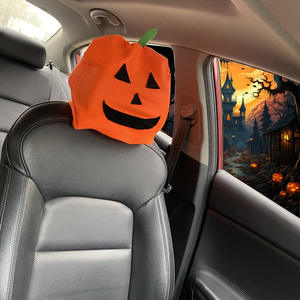   Decorazioni per Feste di Halloween, Copri Poggiatesta per Sedili Auto a Forma di Zucca - Product Image 2