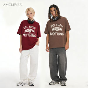 T-shirt en coton lourd 310G "Est." T-shirt personnalisé pour homme, style streetwear oversize, avec impression en relief, de la collection From <span class=keywords><strong>Nothing</strong></span> Tech Pack Support - Product Image 2