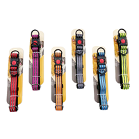 Collier moderne rayé en nylon pour chiens et chats - Durable, réglable, à dégagement rapide, léger, respirant, avec fil réfléchissant