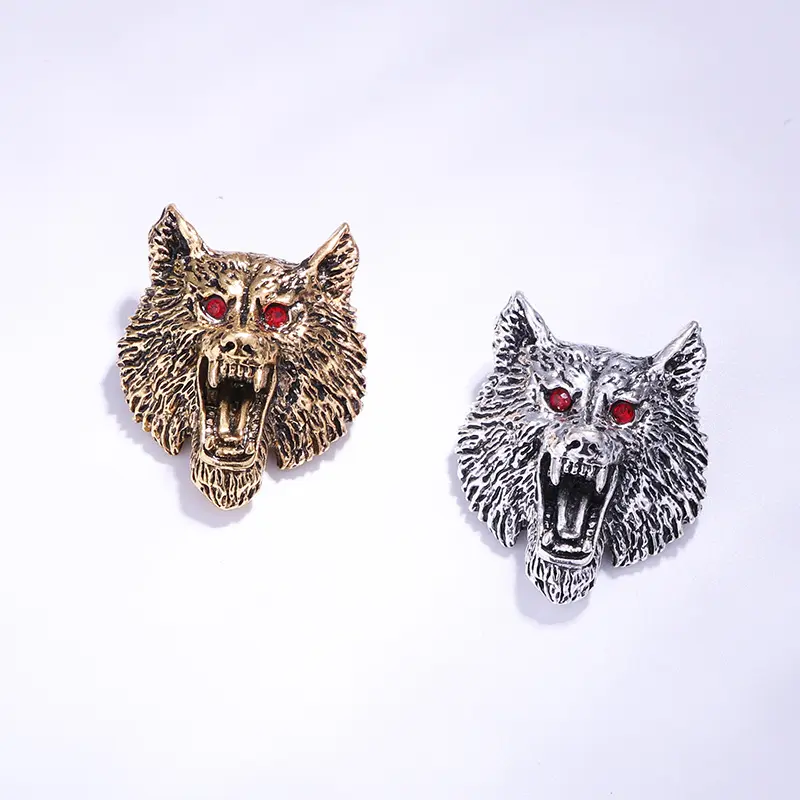 Fashion western jewelry Vintage bear brooch men stereoscopic 3D animal pin coat suit corsage bear badge brooches for blazer