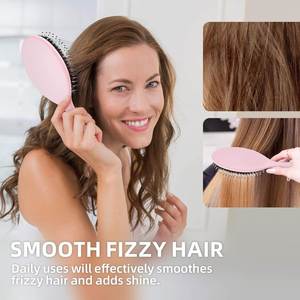 Peigne à cheveux portable personnalisé, écologique, durable, en ABS et nylon, avec poils de sanglier, impression sérigraphique, logo personnalisé, pour les voyages - Product Image 5