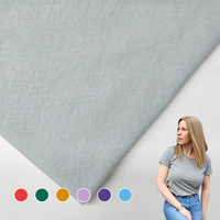 Tissu solide tricoté respirant 100% tissu de jersey simple matériel de coton Oragnic pour T-shirt