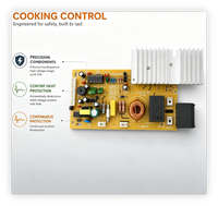 Placa Base para Cocina de Inducción Comercial AM 16B 1900W, Protección Contra Sobretensiones de 6KV, PCB con Sensor de Temperatura NTC