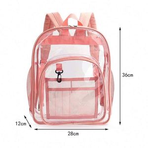 New Fashion Clear Transparent Pvc Multi-pockets Kids Transparent Clear School Bag School Bag Kids <b>Backpack</b> - Product Image 2