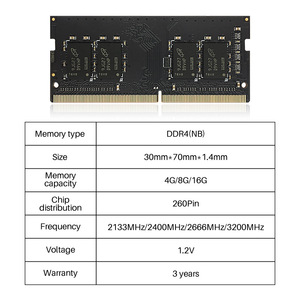 Módulo de Memoria RAM DDR4 para Portátil, 4GB 8GB 16GB 2400MHz, con Disipador de Calor, Compatible con ECC, Personalización OEM - Product Image 2
