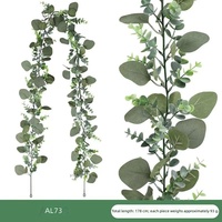 Künstliche Simulierte Grüne Eukalyptus-Pflanze Eukalyptus-Blatt-Ranken für Heim- und Hochzeitsdekoration Künstliche Blume Grüne Pflanze Blumenranke