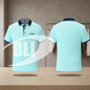 เสื้อเชิ้ตผู้ชายคุณภาพสูง ทรงเข้ารูป แขนสั้น ระบายอากาศดี คอตั้ง ผ้าฝ้าย 100% สำหรับเล่นกีฬากอล์ฟ ใส่ลำลอง ราคาถูก - Product Image 4