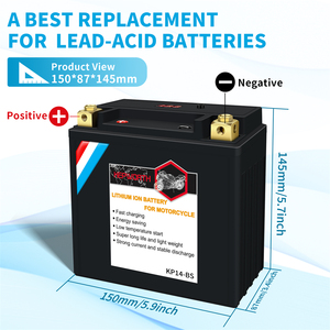 Prix surprise chaud 14-BS Lithium Phosphate batterie de démarrage de moto 12V 9Ah CCA 450A LiFePO4 batterie de Scooter pour VTT UTVs <span class=keywords><strong>YTZ</strong></span> - Product Image 6