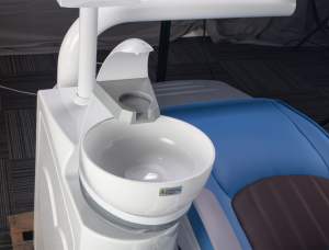 Unidad Dental de diseño integral, gran oferta, silla Dental de lujo, bandeja de instrumentos con sentido táctil, cojín de cuero de microfibra con taburete - Product Image 6