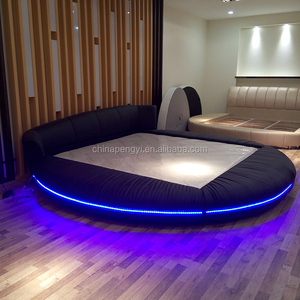 Round <strong>Bed</strong> for Adults Modern Simple Large <strong>Double</strong> <strong>Bed</strong> Weddings Soft Upholstered Home Hotels Master <strong>Princess</strong> Bedrooms Furniture - Product Image 3