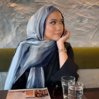Prêt à expédier – Meilleures ventes 2025 – Magnifique nouveau foulard modal imprimé marbré aquarelle – Hijab imprimé effet ombré