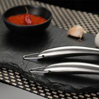 Ustensiles de cuisine résistants à la chaleur, en silicone de qualité alimentaire, spatules de cuisine, ensemble de spatules, manche en acier inoxydable 304, design moderne