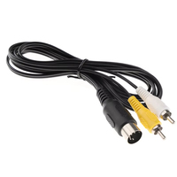 Câble audio-vidéo AV 5 broches de 1,8 m, cordon de connexion AV pour console de jeu Sega Genesis 1 Mega Drive Master System
