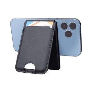 Estación de carga magnética de cuero de 15W, soporte y billetera <span class=keywords><strong>para</strong></span> teléfono 2 en 1, <span class=keywords><strong>cargador</strong></span> inalámbrico Magsaferred <span class=keywords><strong>para</strong></span> IPhone/Android/<span class=keywords><strong>Samsung</strong></span>/Watch - Product Image 2