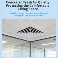 Grille de climatisation invisible en aluminium blanc écologique, carrée, à lamelles, idéale pour les systèmes CVC (ventilation, chauffage, climatisation) - Vente en gros.