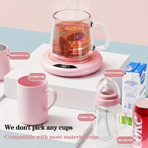 USB Intelligent Constant Temperature <b>Coaster</b> 3 Temperature Setting Milk Tea Water Heating Pad Cup Heater for Tea Water Office - Product Image 2