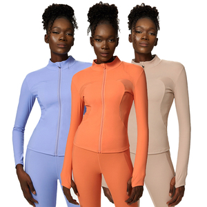 Blouson bombardier transfrontalier d'exercice extensible de <span class=keywords><strong>grande</strong></span> <span class=keywords><strong>taille</strong></span> pour femmes motif floral cachemire lavé fermeture éclair à manches longues Logo avant - Product Image 1