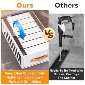 למשוך את הארון מארגן חובה כבד שקופית את המדפים המזווה ארון רשת עם ידית - Product Image 4