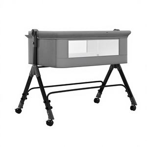 Multifunctional Baby Bassinet <strong>Bedside</strong> Sleeper Adjustable Height Newborn <strong>Crib</strong> Wheels Portable Rocking Aluminum Alloy Frame 300tc - Product Image 1