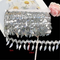 Accessoires de vêtements DIY, franges ethniques, ruban tressé pour costume de danse latine, dentelle décorative scintillante pour chapeau