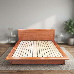 <b>Queen</b> and King-<b>Size</b> Modern Traditional Solid Wood <b>Bed</b> Frame with High Load-Bearing Capacity and Oak Plywood for Home Furniture - Product Image 3