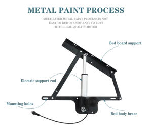 DACHENG Diseño contemporáneo Elevación eléctrica Cama otomana Camas dobles Almacenamiento Mecanismo hidráulico Bisagras de acero Modelo de sala de estar - Product Image 2