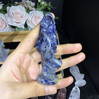Escultura de Bruja con Capucha de Cristal Natural, Figura de Piedra Curativa, Bruja Espiritual Wicca de Cuarzo para Decoración del Hogar