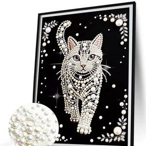 Kit de Peinture Diamant DIY XIXI avec Perles et Chat, Cadre Acrylique, Styles Multiples, Autocollants, Toile, Outils d'Artisanat, Décoration Murale pour la Maison - Product Image 4