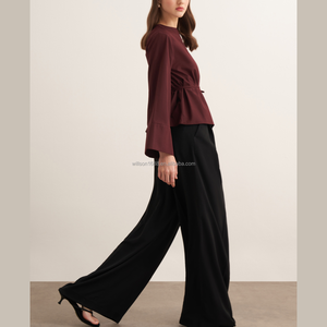 Блузка Willson <span class=keywords><strong>Office</strong></span> Lady с круглым вырезом оптом, на заказ, женская полиэстеровая рубашка от производителя, топ для мусульманок - Product Image 4