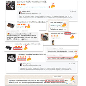 <span class=keywords><strong>Lavello</strong></span> da <span class=keywords><strong>Cucina</strong></span> Intelligente a Cascata in Acciaio Inox SUS 304/201 di Alta Qualità con Lavatazze Integrato, Certificato CE, per Uso Domestico - Product Image 4