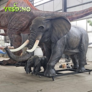 Elefante animatrónico realista de alto detalle para uso interior/exterior Exposición interactiva para zoológicos Parques temáticos Centros comerciales familiares - Product Image 4