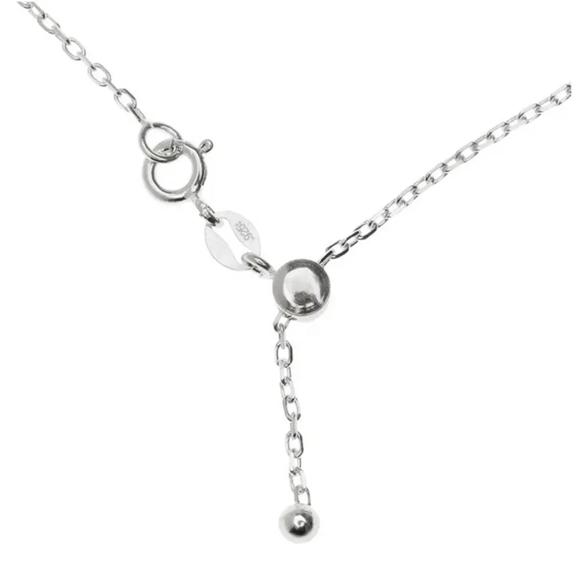 925 Sterling Silver 0.7mm Rolo Links mit Clasp Assembly Finished Adjustable Chain Necklace