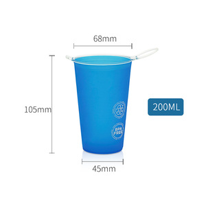 Logo personalizzato 200ML di plastica portatile all'aperto tazza promozionale creatività in esecuzione tazza di acqua dolce pieghevole soffice sorso beccuccio - Product Image 5